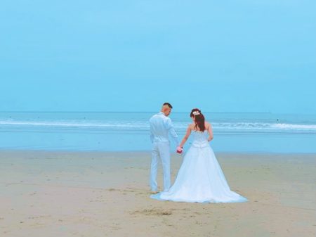 藤右ェ門wedding：ロケーションフォト heavenly blue編   ～“Velvet＋Fire” and “Roomy＋Unique＋-ion” at the beach!!～
